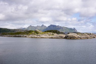 Svolvaer Lofoten içinde panoramik manzaraya