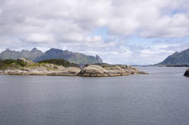 Svolvaer Lofoten içinde panoramik manzaraya