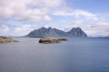 Svolvaer Lofoten içinde panoramik manzaraya