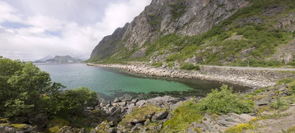 Panoramablick auf svolvaer in den Lofoten — Stockfoto