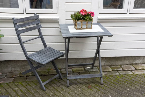 Small Table Chair Relax Egersund Norway — Stock Photo, Image