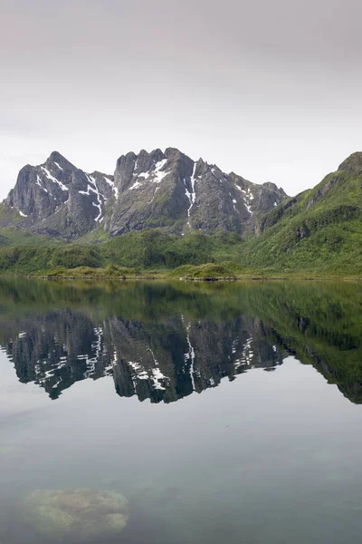 Panorama Zálivu Malé Země Nyksund Ostrovy Lofoten Norsku — Stock fotografie