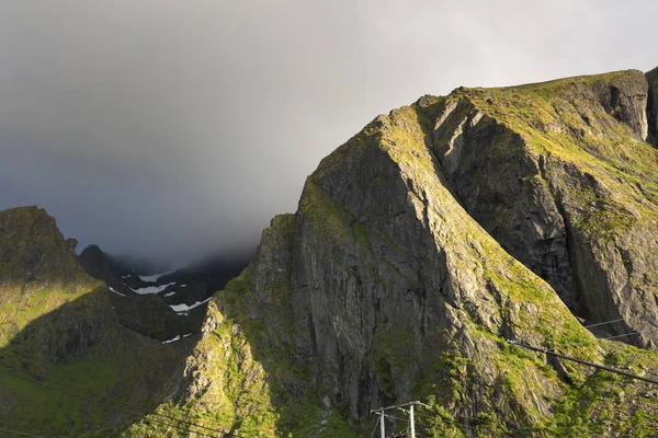 Panorama Eggum Minuit Lofoten Norvège — Photo