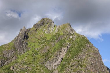 henningsvaer, Norveç'te Lofoten'ın kıyısındaki Panorama