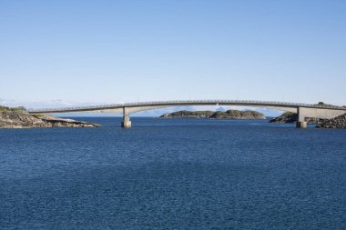 henningsvaer, Norveç'te Lofoten'ın kıyısındaki Panorama