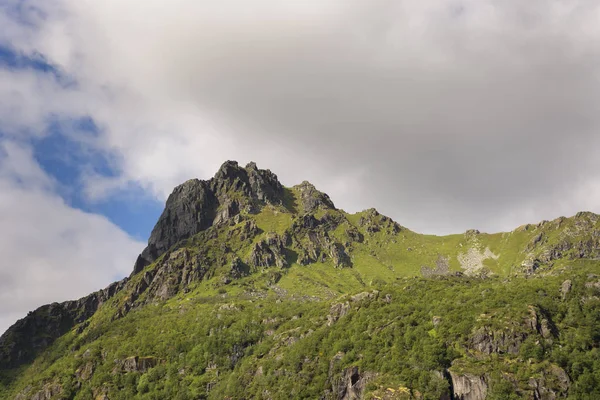 Panorama Pobřeží Henningsvaer Lofoten Norsku — Stock fotografie