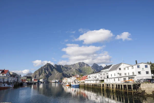Hennjvaer Village Побережье Лоффенхайме Норвегии — стоковое фото
