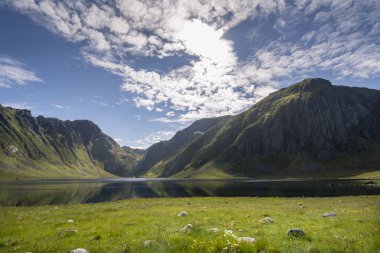 koruma Lofoten Norveç'te Eggum park alanı