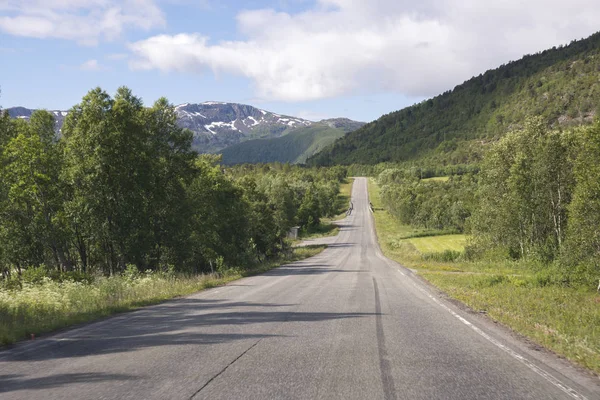 Yol Köprü Norveç Lofoten Içinde — Stok fotoğraf