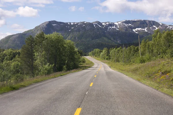 Yol Köprü Norveç Lofoten Içinde — Stok fotoğraf