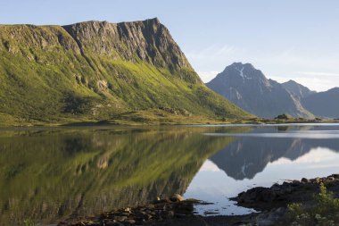 Norveç 'te Lofoten' deki Eggum Panorama