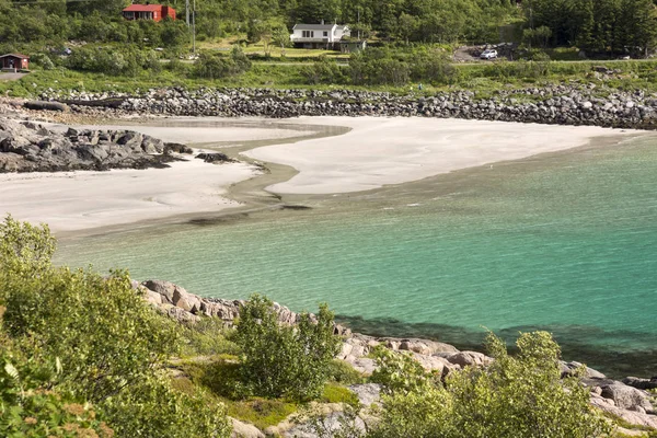 Panoramatický Pohled Pobřeží Ostrovech Svolvaer Lofoten Norsku — Stock fotografie