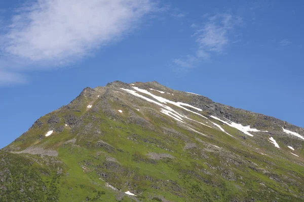 Θέα Στο Βουνό Του Νησιού Lofoten Της Νορβηγίας — Φωτογραφία Αρχείου