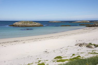 Andenes Norveç'te lofoten Adaları, tropik kumsalda genel bakış 