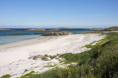 Andenes Norveç'te lofoten Adaları, tropik kumsalda genel bakış 