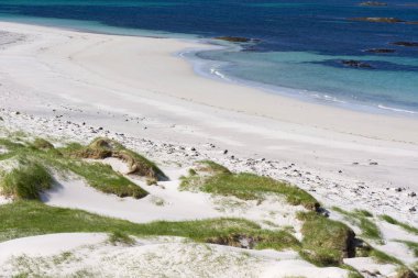 Andenes Norveç'te lofoten Adaları, tropik kumsalda genel bakış 