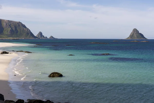 Visión General Playa Tropical Andenes Las Islas Lofoten Norway —  Fotos de Stock