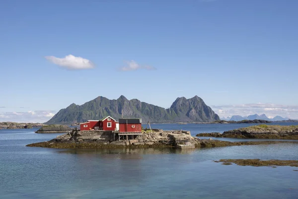 Vista Panorâmica Costa Das Ilhas Svolvaer Lofoten Noruega — Fotografia de Stock
