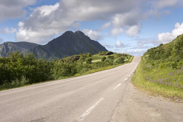 Vägen Mellan Eggum Och Svolvaer Till Lofoten Norge — Stockfoto