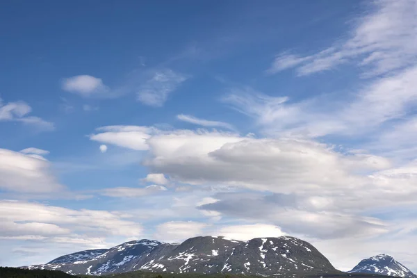 Paisaje Con Montañas Nevadas Tromso Noruega — Foto de Stock