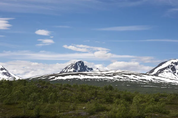 Krajina Zasněžených Hor Tromso Norsku — Stock fotografie