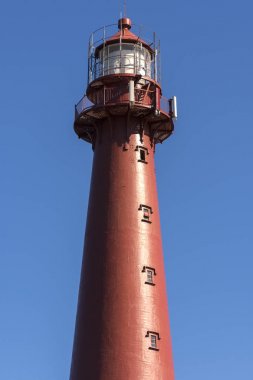 Andenes Lofoten Norveç'te ulusal turist Rota Andya başında kırmızı deniz feneri