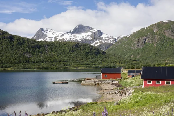 Weg Tussen Eggum Svolvaer Naar Eilanden Van Lofoten Noorwegen — Stockfoto