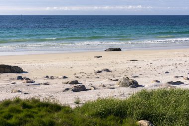Andenes Norveç'te lofoten Adaları, tropik kumsalda genel bakış 