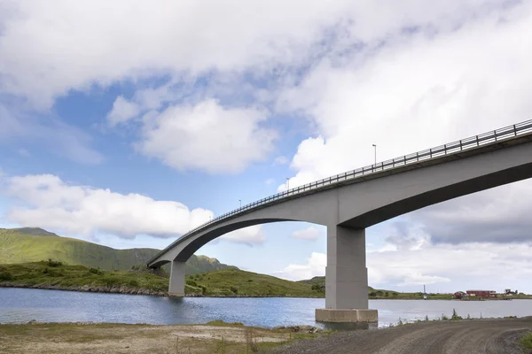 Vistas Panorámicas Puentes Fredvang Lofoten Noruega — Foto de Stock