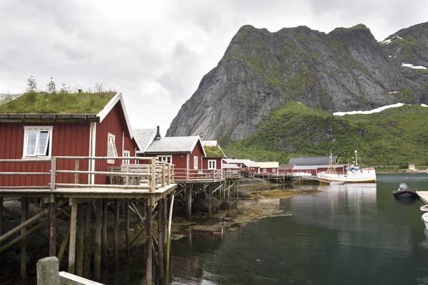 Paisagem Reine Aldeia Para Ilhas Lofoten Noruega — Fotografia de Stock