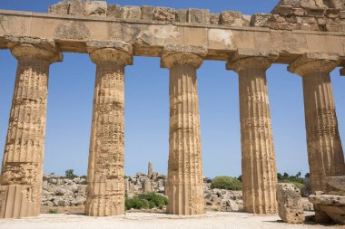 İtalya, Sicilya bölgesindeki Agrigento Selinunte antik tapınakları