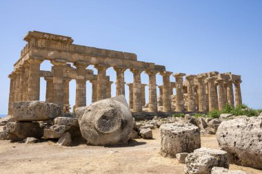 İtalya, Sicilya bölgesindeki Agrigento Selinunte antik tapınakları