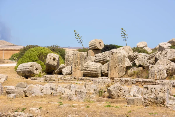 Antika Templen Selinunte Agrigento Sicilien Italien — Stockfoto