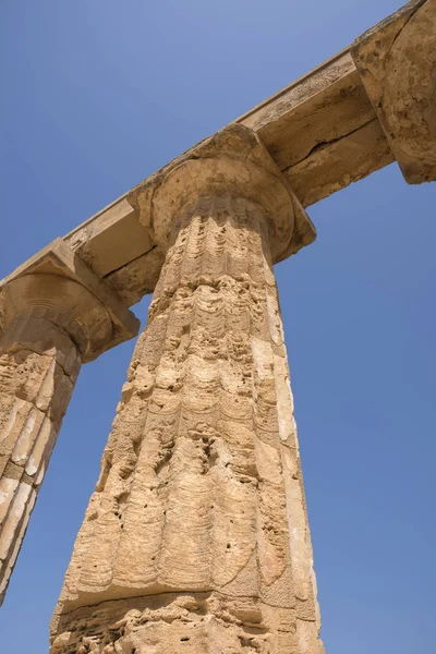 Ősi Templomok Selinunte Agrigento Szicília Olaszországban — Stock Fotó