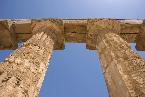 Ősi Templomok Selinunte Agrigento Szicília Olaszországban — Stock Fotó