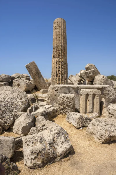 Anciens Temples Selinunte Agrigente Sicile Italie — Photo