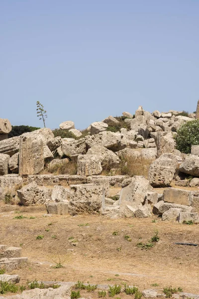 Talya Sicilya Bölgesindeki Agrigento Selinunte Antik Tapınakları — Stok fotoğraf