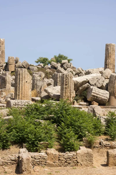 Anciens Temples Selinunte Agrigente Sicile Italie — Photo