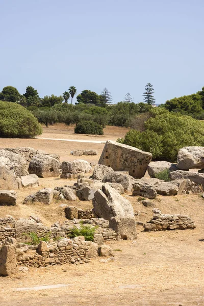 Ancient Temples Selinunte Agrigento Sicily Italy — Stock Photo, Image