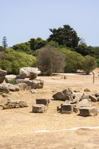 Anciens Temples Selinunte Agrigente Sicile Italie — Photo