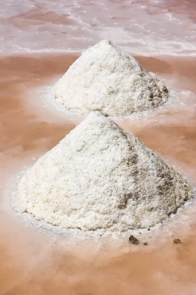 Salt Collection Saltworks Trapani Sicily Italy — Stock Photo, Image