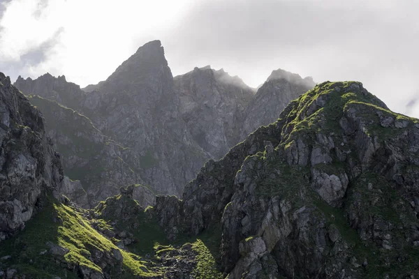 Krajina Hory Andenes Lofot Rámci Norska Podél Národní Turistické Trasy — Stock fotografie