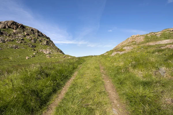 Strada Nyksund Isole Lofoten Norvegia — Foto Stock