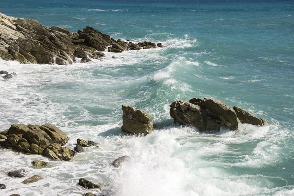 Seascape Wybrzeżu Varazze Regionie Liguria — Zdjęcie stockowe