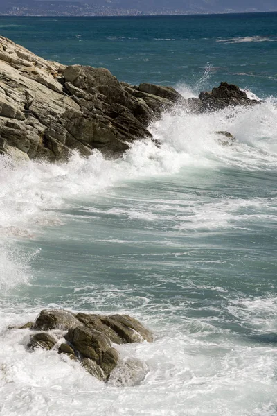 Seascape Wybrzeżu Varazze Regionie Liguria — Zdjęcie stockowe