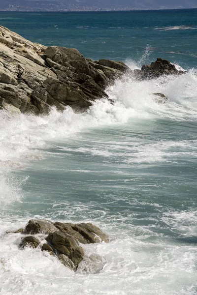 Paisaje Marino Costa Varazze Liguria — Foto de Stock