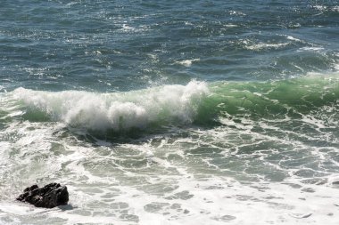Liguria Varazze sahil üzerinde deniz manzarası