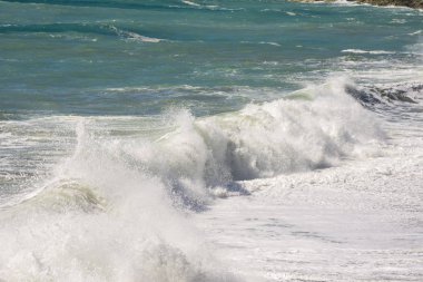Liguria Varazze sahil üzerinde deniz manzarası