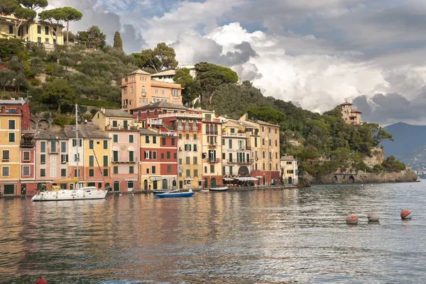 Paisajes Casas Villas Costa Portofino Génova Italia — Foto de Stock