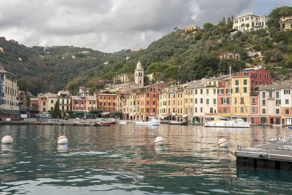 Landschappen Huizen Villa Aan Kust Van Portofino Genua Italië — Stockfoto